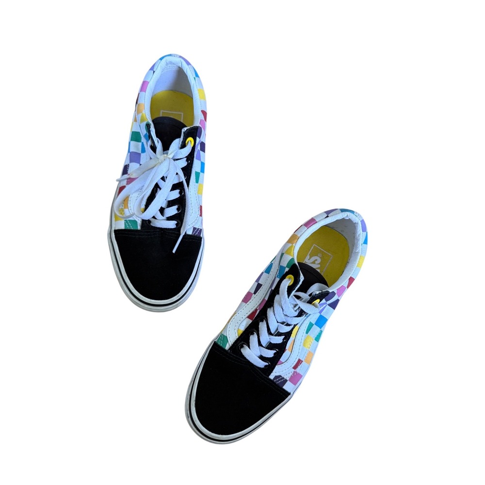 VANS Checkered Multicolor Canvas/Suede Skateboard Shoes